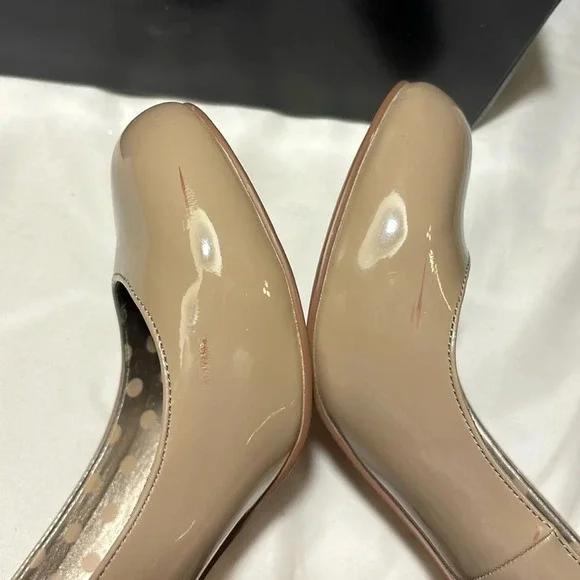 Fergalicious by Fergie Women’s 7.5 M Sammi Pumps Beige Faux Leather Stiletto - Picture 8 of 8